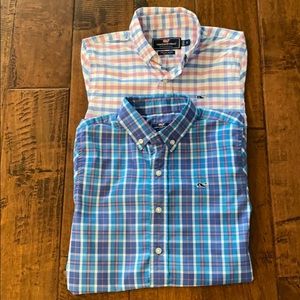 TWO Vineyard Vines Boys’ Performance Whale shirts